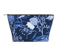 Stampato con motivo marino subacqueo, Borsa da toilette Borsa per trucco Borsa per cosmetici Borsa da toilette da viaggio portatile