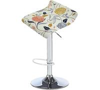 Stampato Coprisedile per Sedia da Cucina da Bar Senza Schienale 4/2/1 Pezzi, Quadrato Elasticizzato Fodera per Sgabello da Bar(#2,1PC)