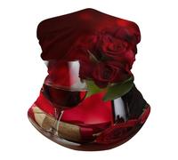 Stampato Fascia per Capelli, Protezione del Viso Wine And Red Roses Sportiva Sciarpa a Tubo per Sports Yoga Bambini