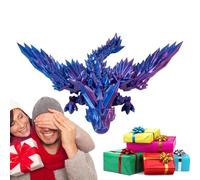 Stampato Flexible Crystal Dragon - Articulating Dragon Toy, Fidget Surprise Gift | Stress Relief Dragon for Kids and Adults, Home Decoration, Year of the Dragon Collectible, Desk Ornament