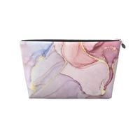 Stampato in marmo viola e oro, Borsa da toilette Borsa per trucco Borsa per cosmetici Borsa da toilette da viaggio portatile