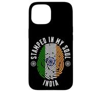 Stampato nel design della bandiera dell'India My Soul Indian Pride Custodia per iPhone 15