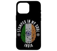 Stampato nel design della bandiera dell'India My Soul Indian Pride Custodia per iPhone 16 Pro Max