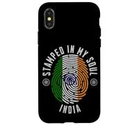 Stampato nel design della bandiera dell'India My Soul Indian Pride Custodia per iPhone X/XS
