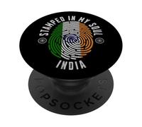 Stampato nel design della bandiera dell'India My Soul Indian Pride PopSockets PopGrip Adesivo