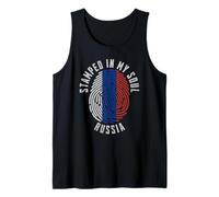 Stampato nel Disegno della Bandiera Russa My Soul Russian Pride Canotta