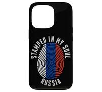 Stampato nel disegno della bandiera russa My Soul Russian Pride Custodia per iPhone 13 Pro