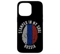 Stampato nel disegno della bandiera russa My Soul Russian Pride Custodia per iPhone 14 Pro Max