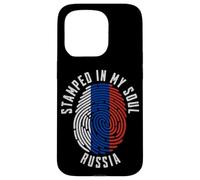 Stampato nel disegno della bandiera russa My Soul Russian Pride Custodia per iPhone 15 Pro