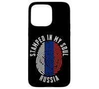 Stampato nel disegno della bandiera russa My Soul Russian Pride Custodia per iPhone 15 Pro Max