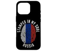 Stampato nel disegno della bandiera russa My Soul Russian Pride Custodia per iPhone 16 Pro