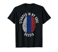 Stampato nel Disegno della Bandiera Russa My Soul Russian Pride Maglietta