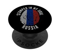 Stampato nel disegno della bandiera russa My Soul Russian Pride PopSockets PopGrip Adesivo