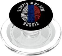Stampato nel disegno della bandiera russa My Soul Russian Pride PopSockets PopGrip per MagSafe