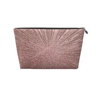 Stampato rosa oro rosa, Borsa da toilette Borsa per trucco Borsa per cosmetici Borsa da toilette da viaggio portatile