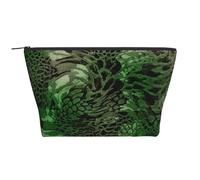 Stampato serpente verde, Borsa da toilette Borsa per trucco Borsa per cosmetici Borsa da toilette da viaggio portatile