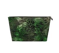 Stampato serpente verde, Borsa per il trucco Borsa per cosmetici Borsa da toilette da viaggio portatile Borsa da toilette