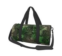 Stampato serpente verde, Borsone da viaggio di grande capacità Borsa rotonda Borsa da viaggio sportiva Borsa da viaggio Borsa da fitness