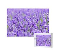 Stampato viola lavanda,Puzzle in legno da 1000 pezzi per famiglie, puzzle per adulti e adolescenti