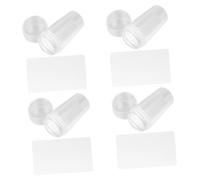Stampatore per Nail Art in Plastica con 5 Raschietti per Manicure | Elastico, Raschietto Sottile, Presa Comoda, Effetto Naturale Sulle Unghie