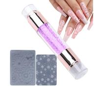 Stampatori per unghie, strumento di Stamper Nail | Penna di inestazione | Decorazione di strass strass doppie penne per l'impronta di penne per la manicure Salone di casa Donne Ragazze