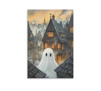 Stampe artistiche su tela per camera dei bambini, motivo: città fantasma, per soggiorno, camera da letto, bagno, ufficio, casa, 40 x 60 cm