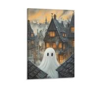 Stampe artistiche su tela per camera dei bambini, motivo: città fantasma, per soggiorno, camera da letto, bagno, ufficio, casa, 30 x 45 cm