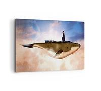 Arttor Quadro su tela Balena Donna Cielo 100x70 cm AA100x70-5040
