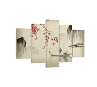 Stampe da Parete Moderne 120x40 cm Quadro su Tela Paesaggi Persone - 5020