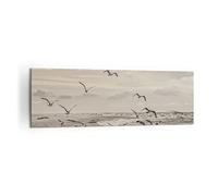 Stampe da Parete Moderne 160x50 cm Quadro su Tela Paesaggi Marino - 4723 | Gabbiani Costa Boho Quadro Decorativo XXL 1 pezzo Soggiorno Camera da Letto Arte da Parete Decorazione da Parete ARTTOR