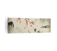 Stampe da Parete Moderne 160x50 cm Quadro su Tela Paesaggi Persone - 5020 | Fiore Ciliegie Giappone Quadro Decorativo XXL 1 pezzo Soggiorno Camera da Letto Arte da Parete Decorazione da Parete ARTTOR