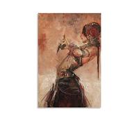 Stampe Da Parete Moderne 50x70cm Nessun frame Danzatrice del ventre femminile Poster di Quadri vintage Poster d'arte vintage Ufficio Home Wall Decorazioni Canvas Painting Poster da parete Arte della