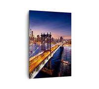 Quadro su Tela Verticale Usa america new york manhattan Stampe da Parete 70x100cm Quadri Moderni Soggiorno Camera da Letto 1 pezzo Grandi Decorazione Murale Wall Art Canvas Immagini PA70x100-2820