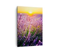 Stampe da Parete Moderne Verticali 70x100 cm Botanica Paesaggi - 4703 | Campo Lavanda Sole Quadro Decorativo Grande Soggiorno Camera da Letto Decorazione da Parete Arte da Parete ARTTOR