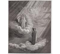 Stampe D'arte Della Parete Quadro su Tela Pittura classica la Divina Commedia Paradiso Canto l'Anima di Cacciaguida Parla di Firenze di Gustave Dore per l'arredamento dell'ufficio 60x90cm