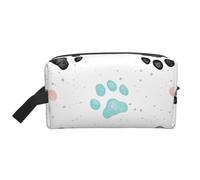Stampe della zampa del cane, Borsa per il trucco Borsa per cosmetici Borsa da viaggio portatile da viaggio Borsa per trucco Organizer