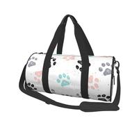 Stampe della zampa del cane, Borsone da viaggio di grande capacità Borsa rotonda Borsa da viaggio sportiva Borsa da viaggio Borsa da fitness