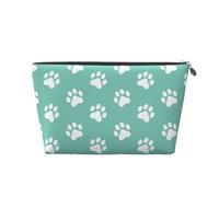 Stampe della zampa del cane di piccola taglia sul blu, Borsa da toilette Borsa per trucco Borsa per cosmetici Borsa da toilette da viaggio portatile