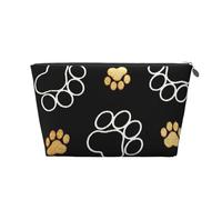 Stampe della zampa del cane Sorie stampate, Borsa da toilette Borsa per trucco Borsa per cosmetici Borsa da toilette da viaggio portatile