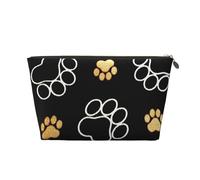 Stampe della zampa del cane Sorie stampate, Borsa per il trucco Borsa per cosmetici Borsa da toilette da viaggio portatile Borsa da toilette