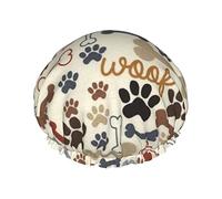 Stampe di di ossa di cane Premium Riutilizzabile Impermeabile Lavabile Regolabile Adatto a donne Tutte le lunghezze di capelli Cuffia da a