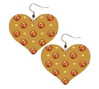 Stampe di pane al burro, orecchini eleganti a forma di cuore, accessori da donna leggeri, perfetti per feste e San Valentino.
