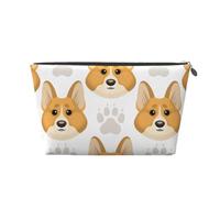 Stampe di zampa di faccia di cane carino, Borsa da toilette Borsa per trucco Borsa per cosmetici Borsa da toilette da viaggio portatile