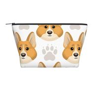 Stampe di zampa di faccia di cane carino, Borsa da toilette Borsa per trucco Borsa per cosmetici Borsa da toilette da viaggio portatile