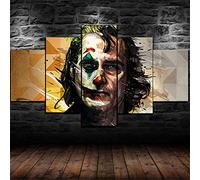 Stampe E Quadri su Tela 5 Pezzi Quadro Moderno, Joker Artwork di Jacques Phoenix 150×80Cm HD Decorazione Casa Soggiorno Astratto Tela Immagini - con Cornici,Pronto da Appendere