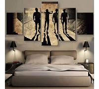 Stampe E Quadri su Tela 5 Pezzi Quadro Moderno, Poster di Film di Quadri Astratti di Arancia Meccanica 150×80Cm HD Decorazione Casa Soggiorno Astratto Tela Immagini - con Cornici,Pronto da Appendere