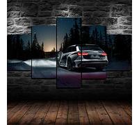 Stampe E Quadri su Tela 5 Pezzi Quadro Moderno, Rs6 Camouflage Paint Auto di Notte 150×80Cm HD Decorazione Casa Soggiorno Astratto Tela Immagini - con Cornici,Pronto da Appendere