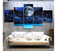 Stampe E Quadri su Tela 5 Pezzi Tela Wall Art Stella dell'universo Quadri Moderni Stampa di Immagini,3d con cornice,5 Pezzo Stampe su Canvas Decorazioni per la casa 100x55cm