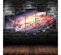 Stampe E Quadri su Tela Moderni Soggiorno 150x80cm quadro su tela Galassia spaziale dell'universo 5 Pezzi Stampa su Tela XXL Immagini Murale da Parete Poster HD Modulari Decorazioni per La Casa