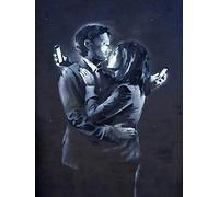 Stampe per pareti 60x80 cm Senza Cornice Banksy Mobile Lovers Stampa su Tela Foto Poster su Tela Poster Stampe Dipinti Wall Art Picture Living Home Decor